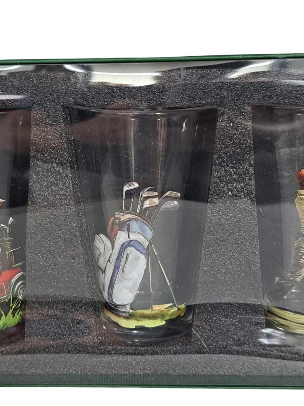 Golf Club 4-Piece Pint Glass Set 16.oz Novelty Glass Cups